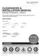 Clearances & Installation Manual