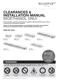 Clearances & Installation Manual - Ethanol