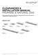 Clearances & Installation Manual - Gas