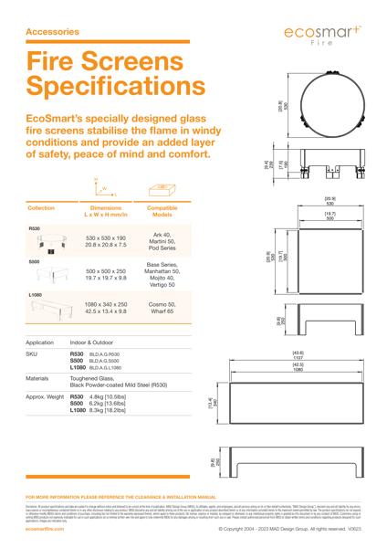 L1080 Fire Screen: Outdoor Fire Tables - EcoSmart Fire